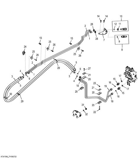 john deere skid steer 923645 hydraulic lines|john deere hydraulic cylinder parts.